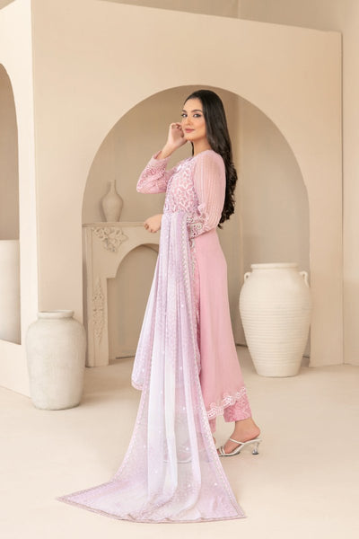 Tawakkal Fabrics 3 Piece Stitched Fancy Exclusive Embroidered Chiffon Suit - D-3942