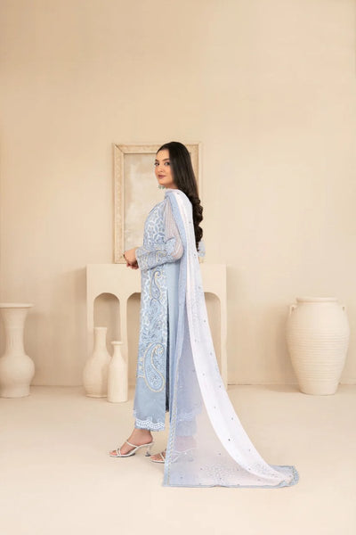 Tawakkal Fabrics 3 Piece Stitched Fancy Exclusive Embroidered Chiffon Suit - D-3943
