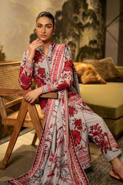 Maria. B 3 Pc Unstitched Printed Khaddar Suit D-503-A