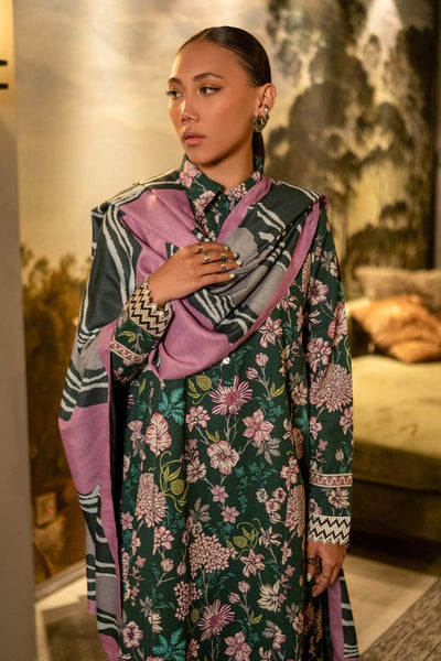 Maria. B 3 Pc Unstitched Printed Khaddar Suit D-504-B