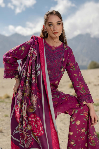 Maria. B 3 Pc Unstitched Printed Khaddar Suit D-505-A