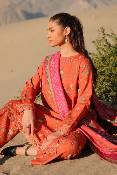 Maria. B 3 Pc Unstitched Printed Khaddar Suit D-505-B