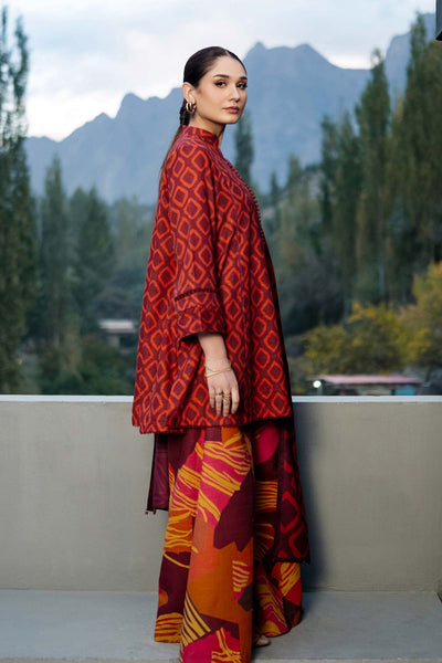 Maria. B 3 Pc Unstitched Printed Khaddar Suit D-506-B