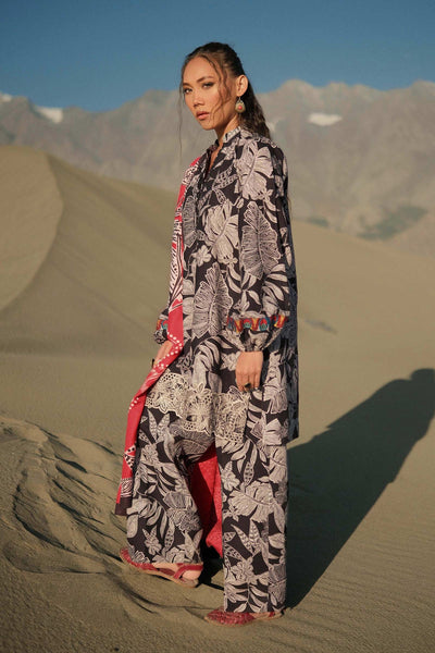 Maria. B 3 Pc Unstitched Printed Khaddar Suit D-509-B