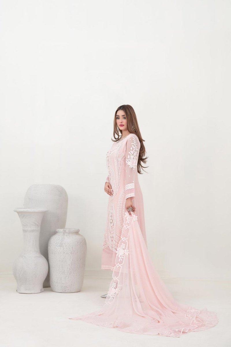Tawakkal Fabrics 3 Piece Stitched Fancy Embroidered Chiffon Suit - D-5380
