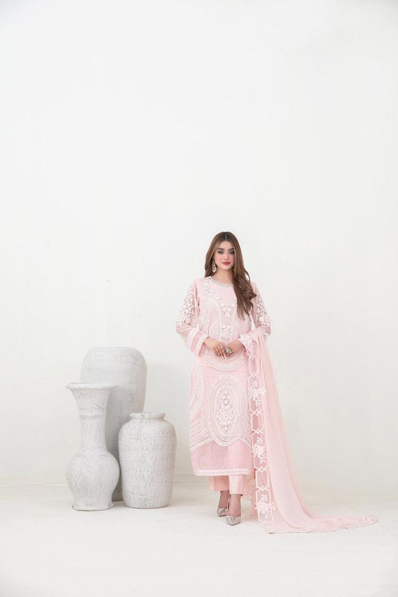 Tawakkal Fabrics 3 Piece Stitched Fancy Embroidered Chiffon Suit - D-5380
