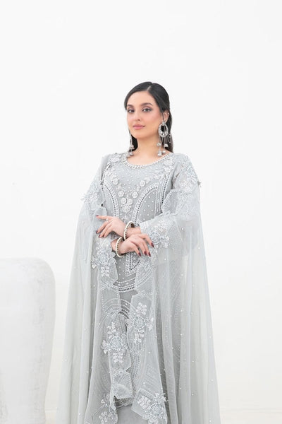 Tawakkal Fabrics 3 Piece Stitched Fancy Embroidered Chiffon Suit - D-5384