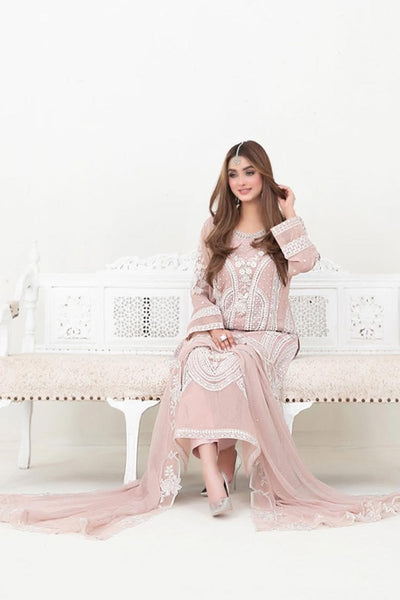 Tawakkal Fabrics 3 Piece Stitched Fancy Embroidered Chiffon Suit - D-5385