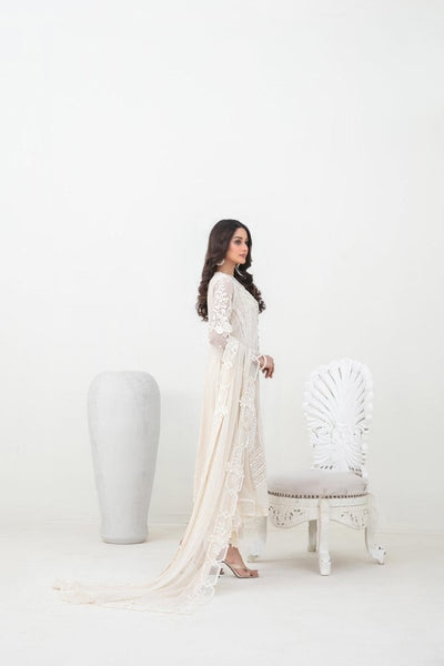 Tawakkal Fabrics 3 Piece Stitched Fancy Embroidered Chiffon Suit - D-5386
