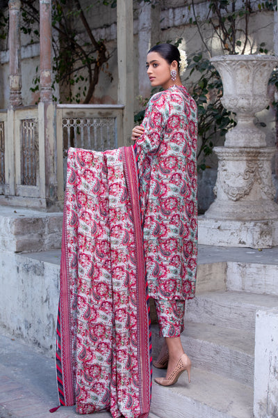 Tawakkal Fabrics 3 Piece Stitched Digital Printed Staple Lorex Suit D-8239
