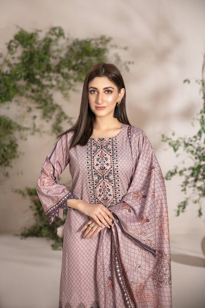 Tawakkal Fabrics 3 Piece Stitched Embroidered Digital Printed Lawn Suit D-8541