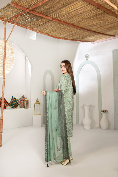 Tawakkal Fabrics 3 Piece Stitched Fancy Heavy Embroidered Lawn Suit D-8573