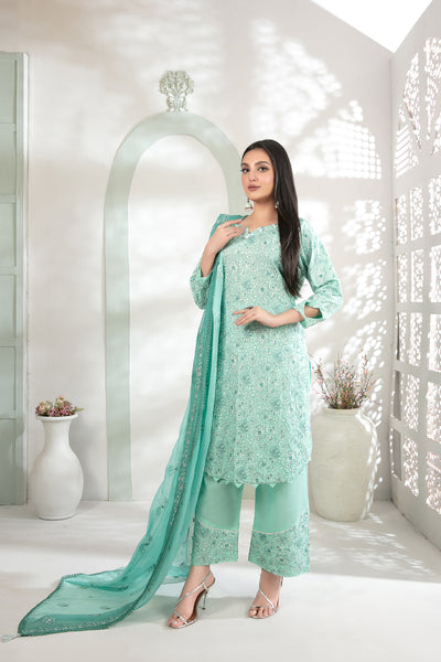 Tawakkal Fabrics 3 Piece Stitched Fancy Heavy Embroidered Lawn Suit D-8576