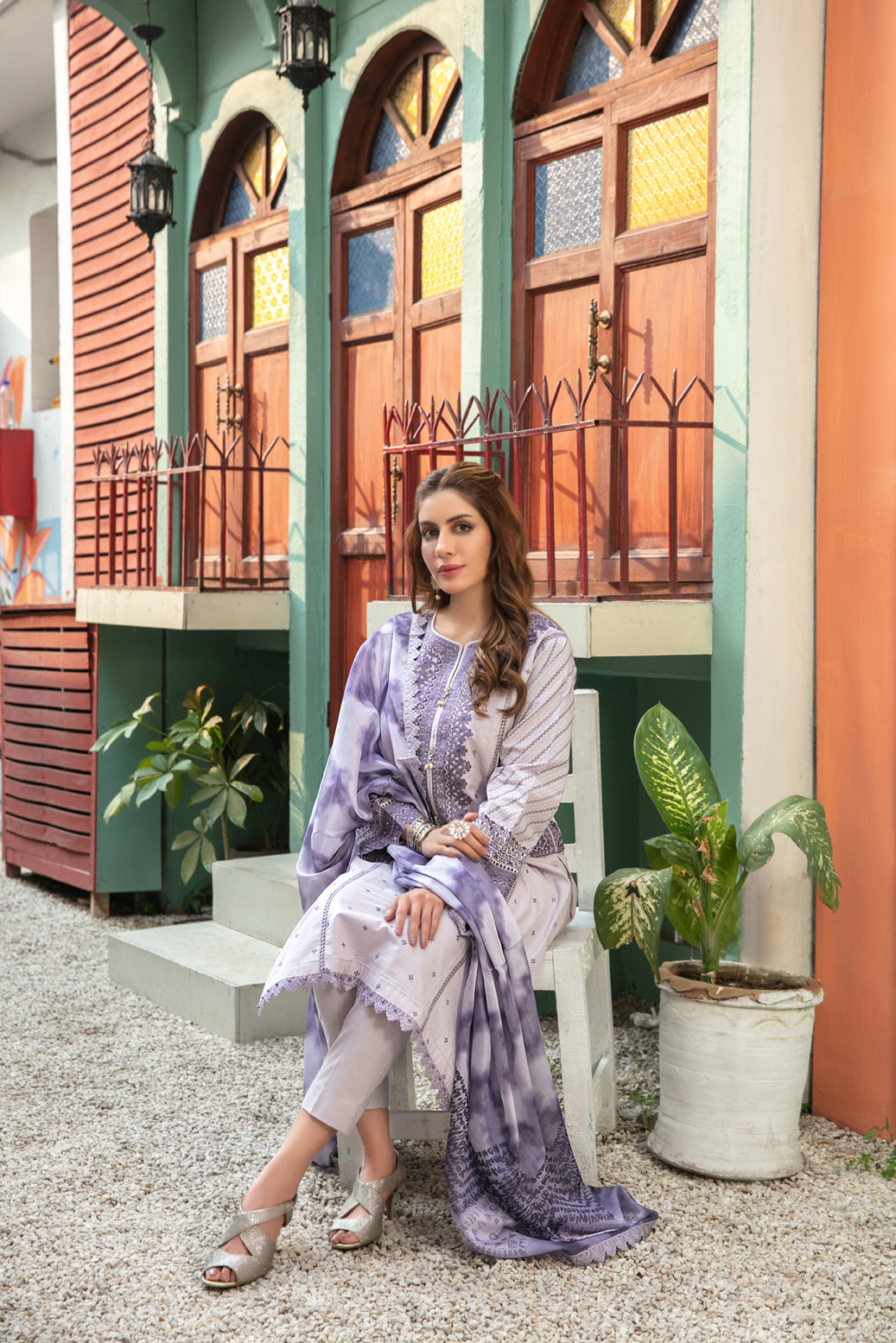 Tawakkal Fabrics 3 Piece Stitched Fancy Embroidered Lawn Suit D-8855