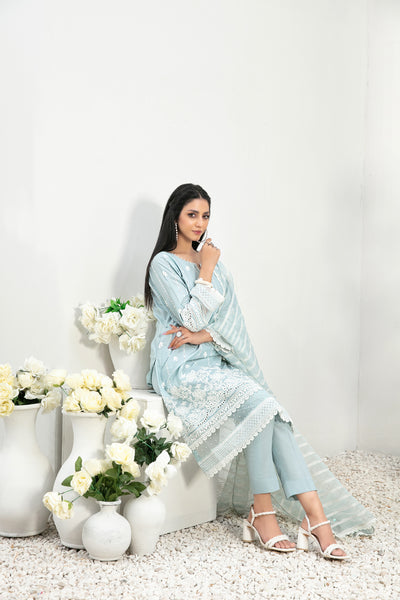 Tawakkal Fabrics 3 Piece Stitched Fancy Embroidered Lawn Suit D-8965