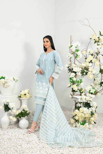 Tawakkal Fabrics 3 Piece Stitched Fancy Embroidered Lawn Suit D-8965