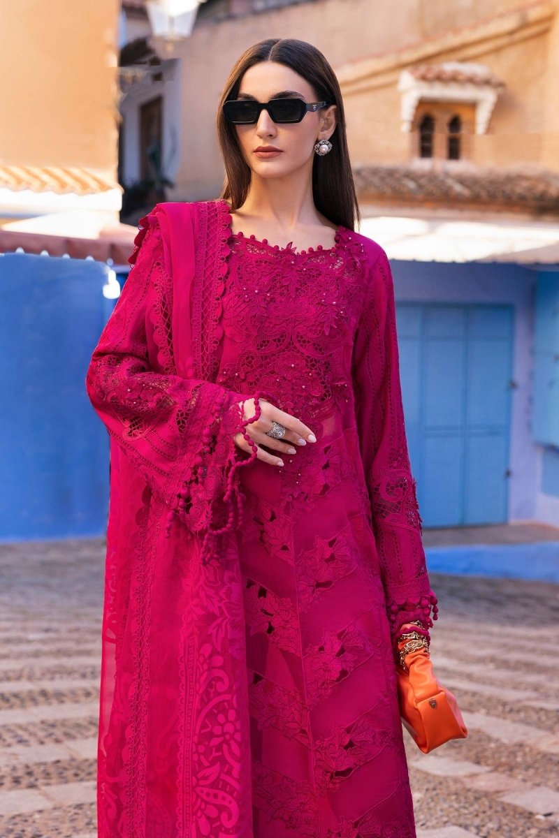 Maria. B 3 Piece Unstitched Embroidered Lawn Suit - D-2508-A