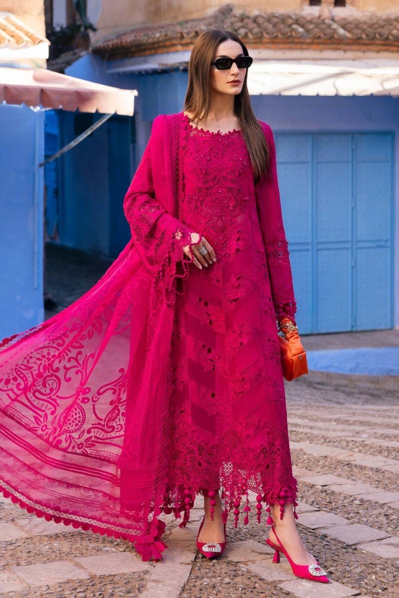Maria. B 3 Piece Unstitched Embroidered Lawn Suit - D-2508-A