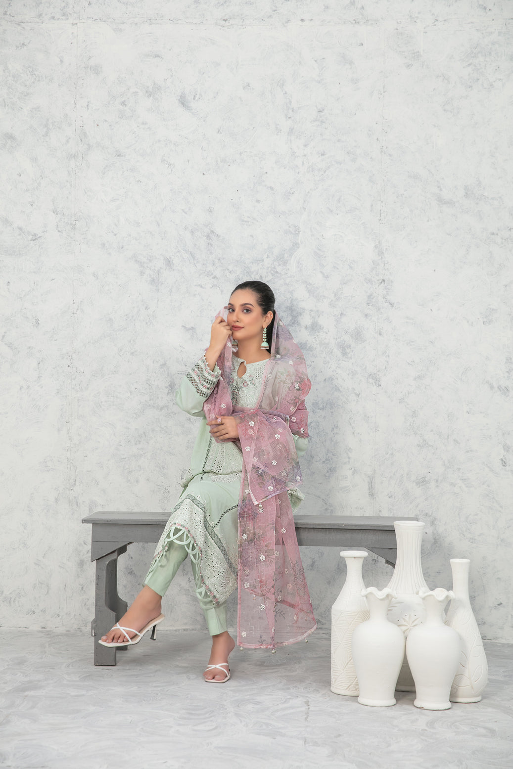 Tawakkal Fabrics 3 Piece Stitched Fancy Embroidered Lawn Suit D-9011