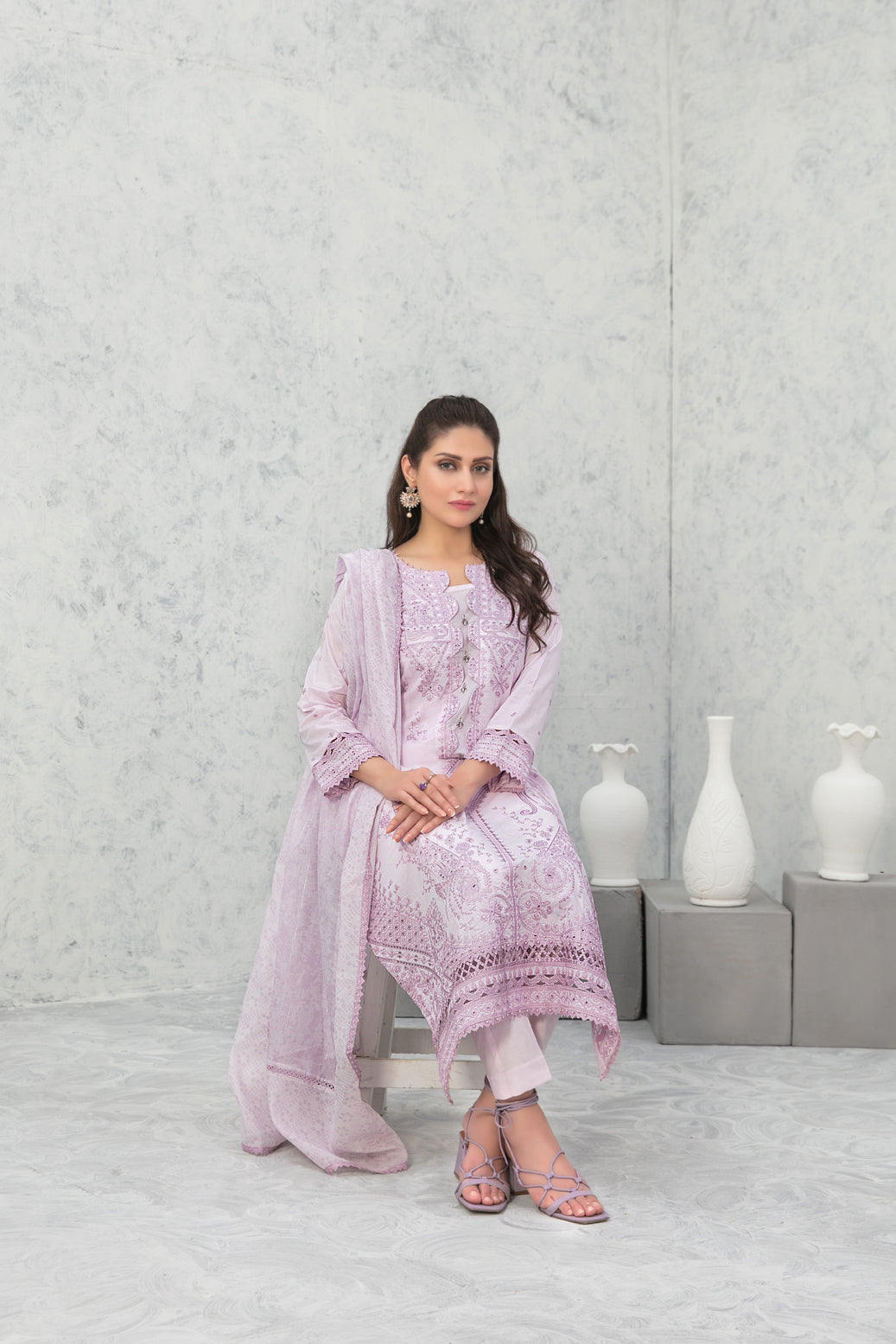 Tawakkal Fabrics 3 Piece Stitched Fancy Embroidered Lawn Suit D-9014