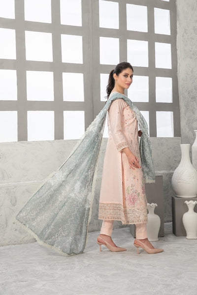 Tawakkal Fabrics 3 Piece Stitched Fancy Embroidered Lawn Suit D-9016