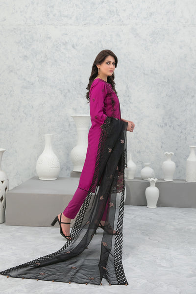 Tawakkal Fabrics 3 Piece Stitched Fancy Embroidered Lawn Suit D-9018