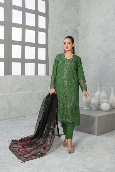 Tawakkal Fabrics 3 Piece Stitched Fancy Embroidered Lawn Suit D-9022