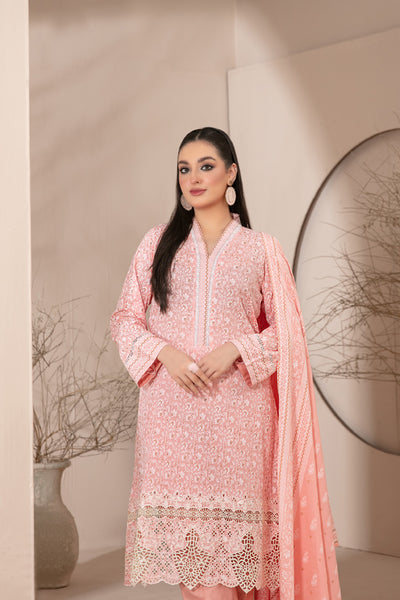 Tawakkal Fabrics 3 Piece Stitched Embroidered Printed Lawn Suit - D-9114