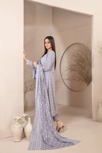 Tawakkal Fabrics 3 Piece Stitched Embroidered Printed Lawn Suit - D-9115