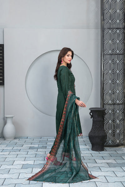 Tawakkal Fabrics 3 Piece Stitched Heavy Boring Embroidered Jacquard Lawn Suit D-9299