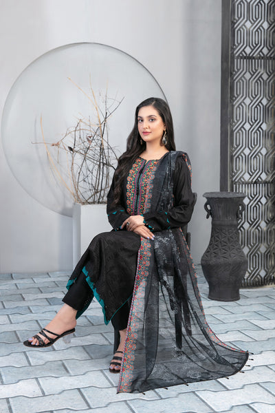 Tawakkal Fabrics 3 Piece Stitched Heavy Boring Embroidered Jacquard Lawn Suit D-9300