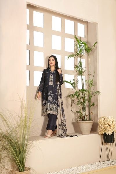 Tawakkal Fabrics 3 Piece Stitched Embroidered Digital Printed Lawn Suit D-9319