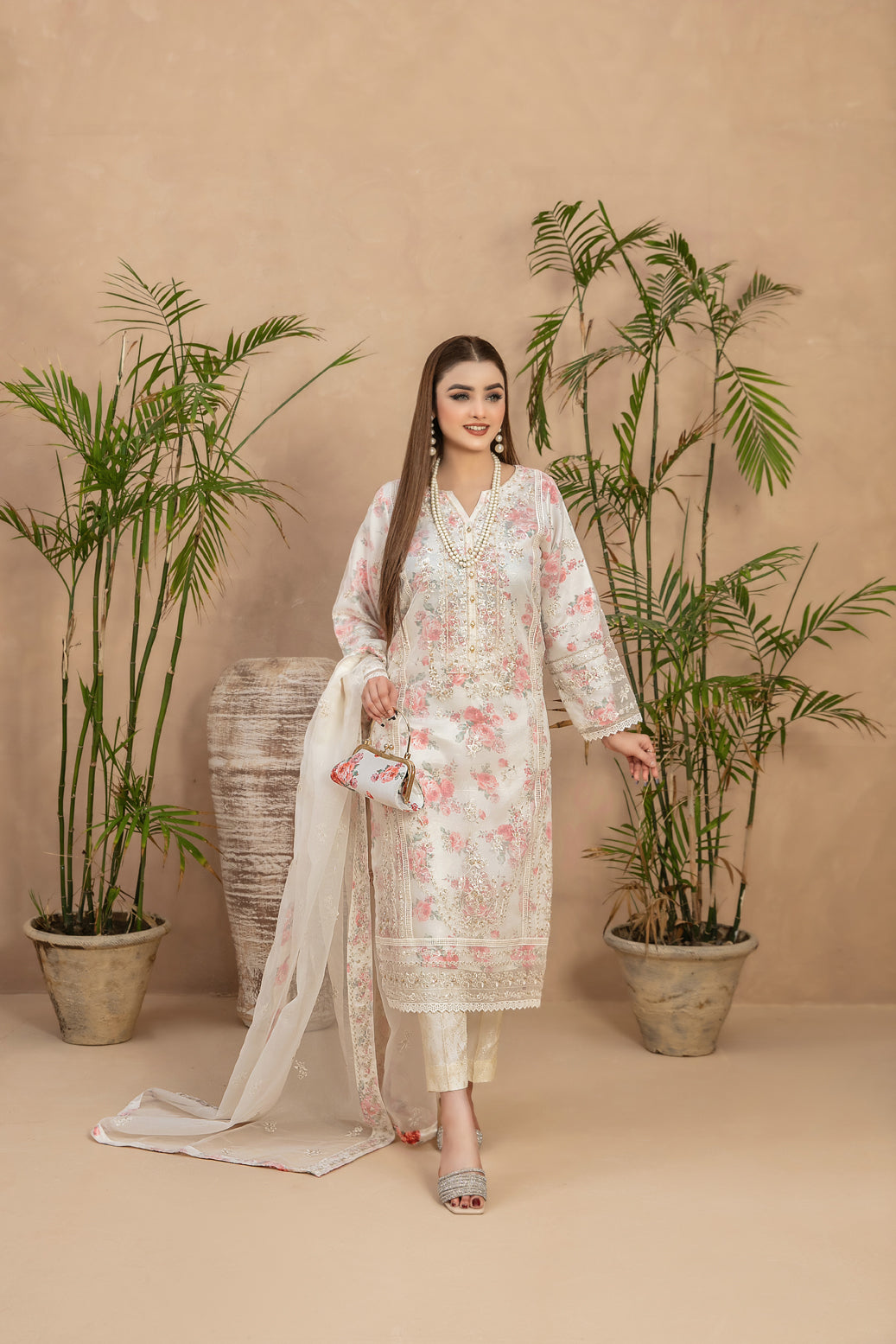 Tawakkal Fabrics 3 Piece Stitched Fancy Heavy Embroidered Organza Suit D-9362