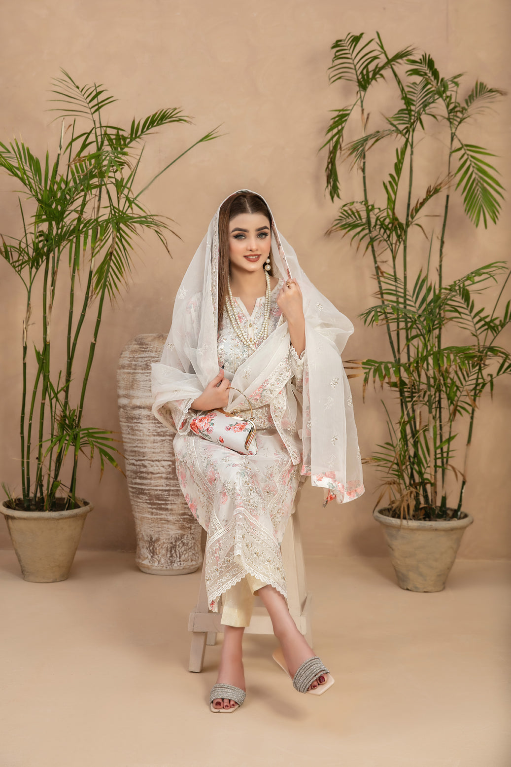 Tawakkal Fabrics 3 Piece Stitched Fancy Heavy Embroidered Organza Suit D-9362