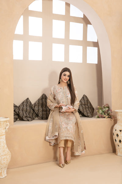 Tawakkal Fabrics 3 Piece Stitched Fancy Heavy Embroidered Organza Suit D-9365