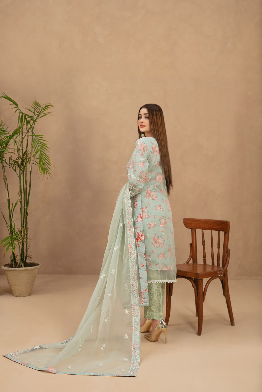 Tawakkal Fabrics 3 Piece Stitched Fancy Heavy Embroidered Organza Suit D-9367