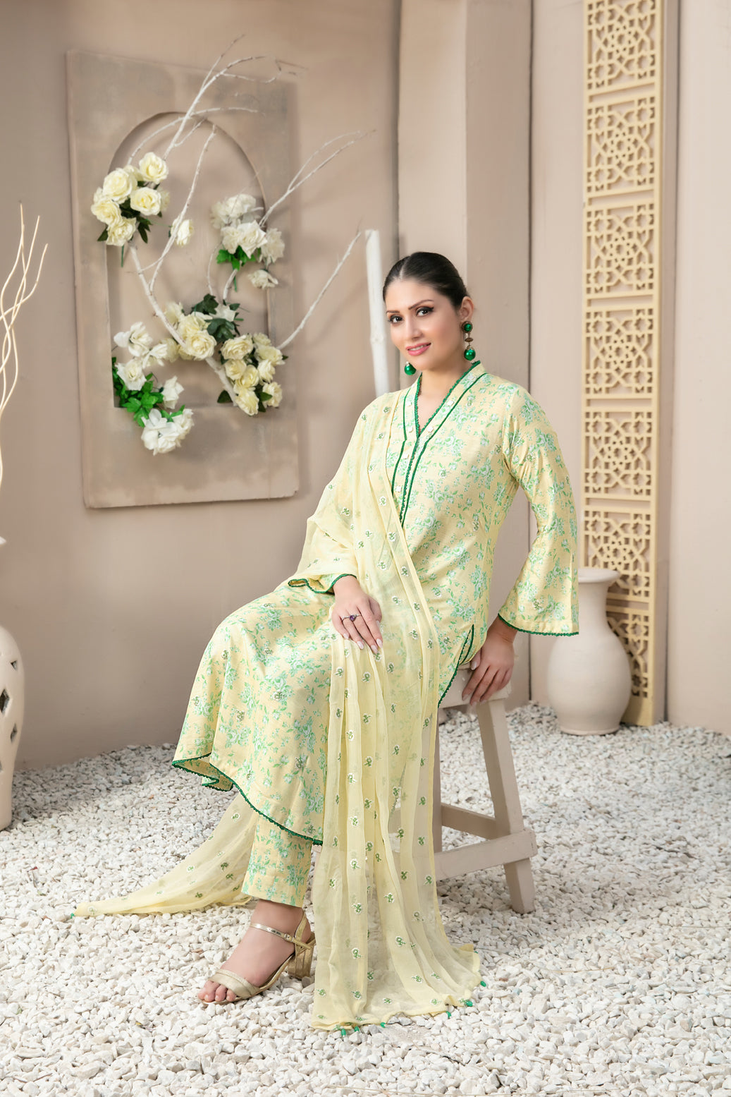 Tawakkal Fabrics 3 Piece Stitched Digital Printed Staple Suit - D-9432