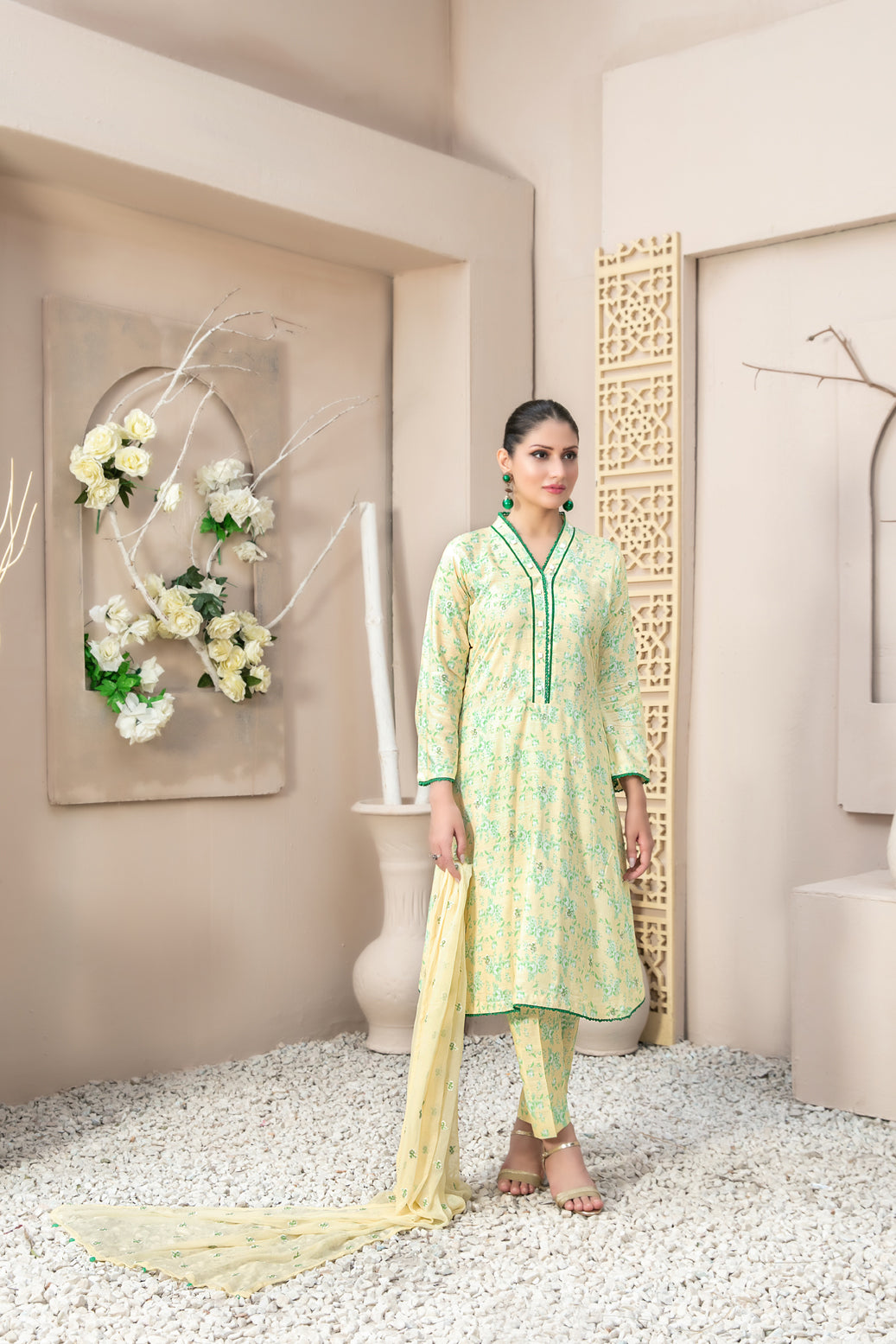 Tawakkal Fabrics 3 Piece Stitched Digital Printed Staple Suit - D-9432