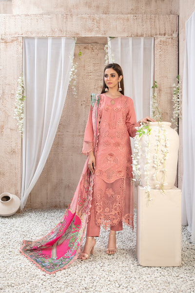 Tawakkal Fabrics 3 Piece Stitched Fancy Embroidered Staple Suit - D-9588