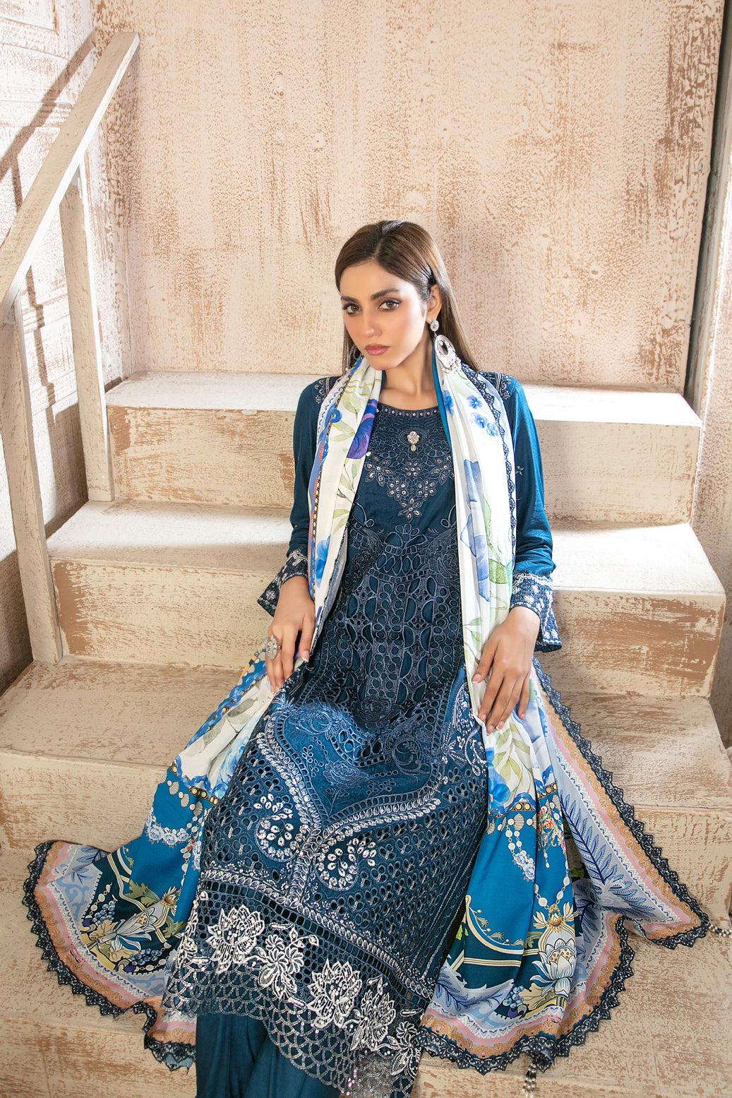 Tawakkal Fabrics 3 Piece Stitched Fancy Embroidered Staple Suit - D-9587