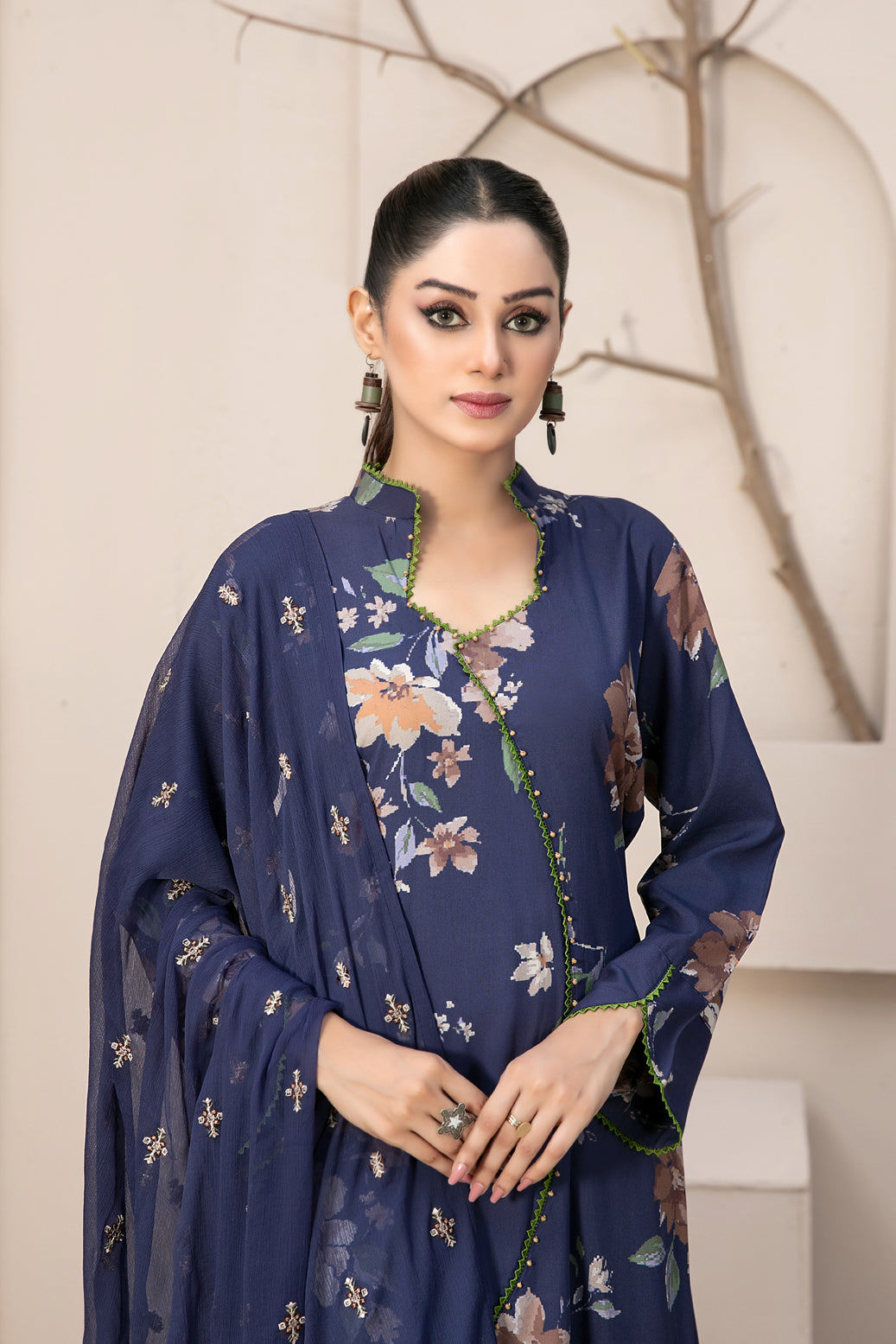 Tawakkal Fabrics 3 Piece Stitched Digital Printed Staple Suit - D-9901