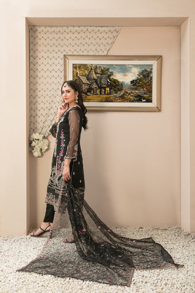 Tawakkal Fabrics 3 Piece Stitched Fancy Heavy Embroidered Organza Suit - D-9958