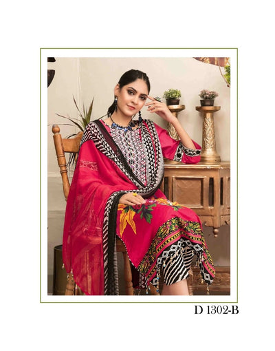 Amna Sohail By Tawakkal Fabrics 3 Piece Stitched Lavish Intricacy Suit D-1302-B