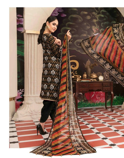 Amna Sohail By Tawakkal Fabrics 3 Piece Stitched Lavish Intricacy Suit D-1305