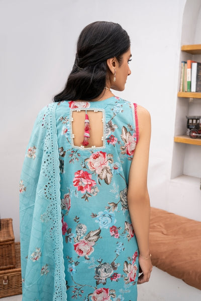 FIRDOUS 3 Piece Stitched Embroidered Printed Lawn Suit - D-774