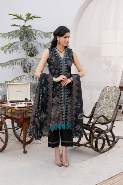 FIRDOUS 3 Piece Stitched Embroidered Printed Lawn Suit - D-775