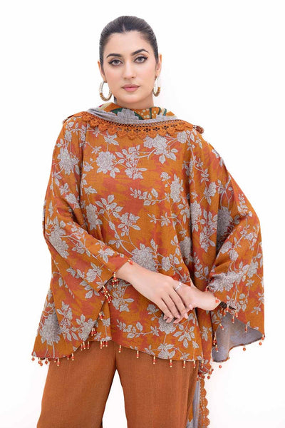 Gul Ahmed 3PC Unstitched Printed Dhanak Suit DH-42001