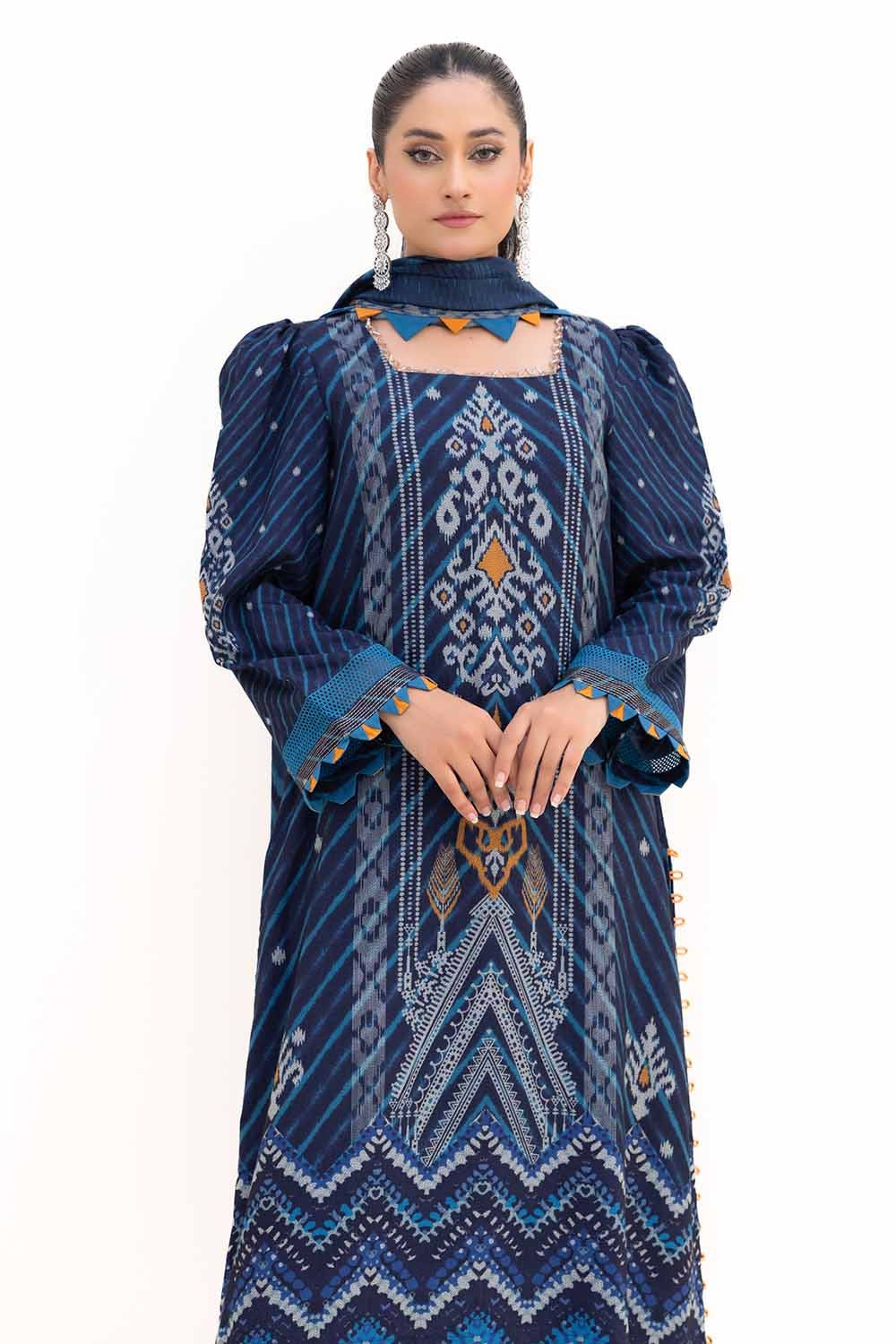 Gul Ahmed 3PC Unstitched Printed Dhanak Suit DH-42003