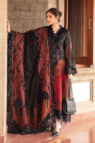 Maria. B 3 Piece Unstitched Embroidered Woven Suit - DL-1204