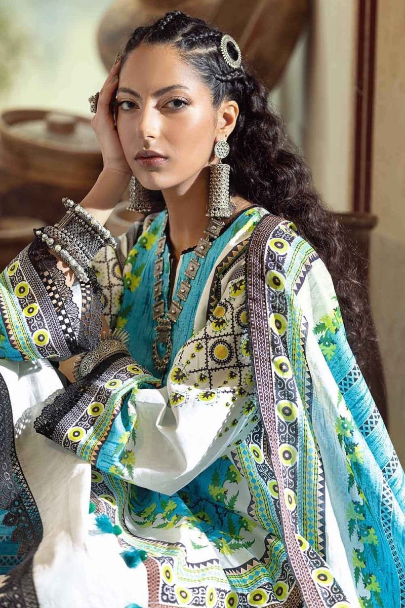 Gul Ahmed 3PC Printed Lawn Stitched Suit Aloe Vera Finish DN-22056